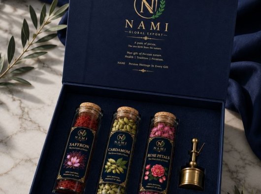 بوكسات هدايا إيرانية فاخرة بالجملة | NAMI GLOBAL EXPORT